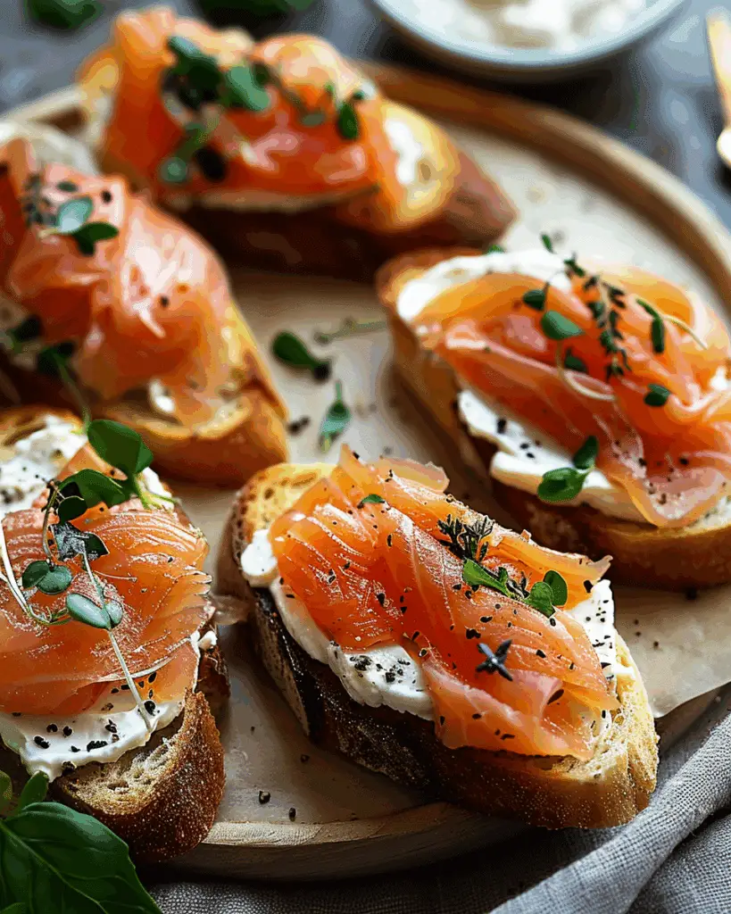 Smoked Salmon Crostini