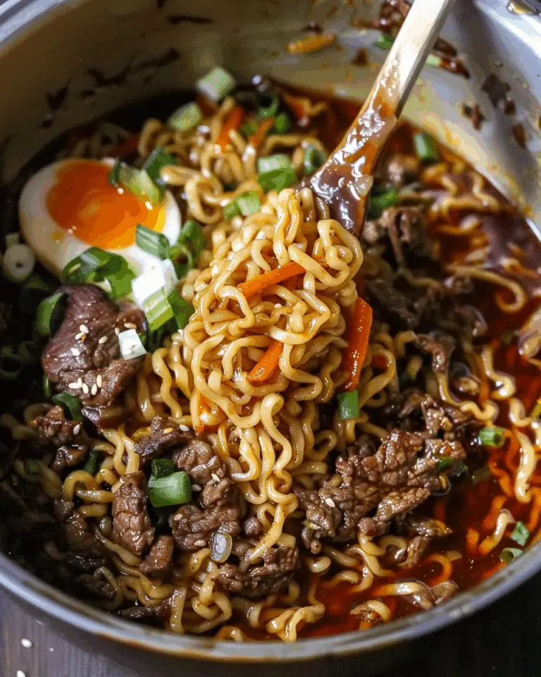 Slow Cooker Beef Ramen Noodles