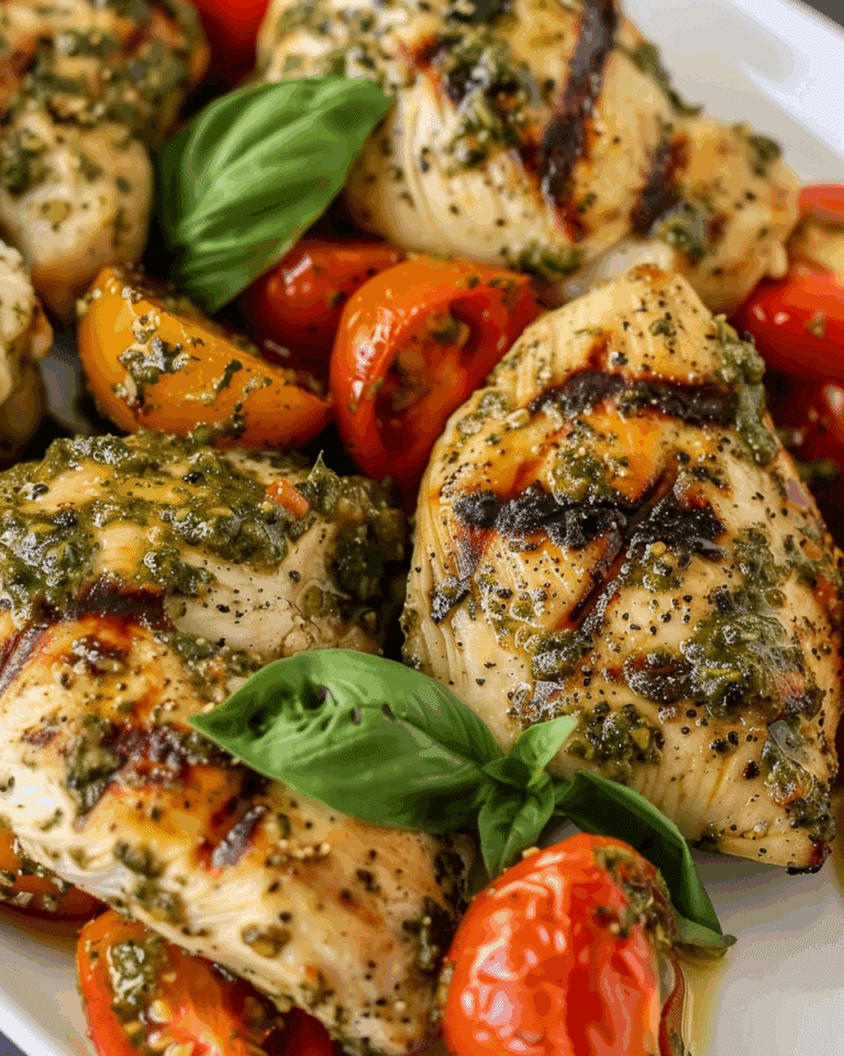 Basil Pesto Chicken and Veggies
