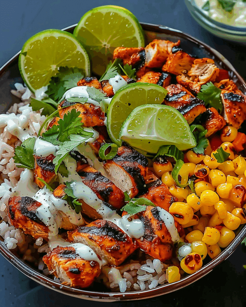 Street Corn Chicken Rice Bowl Recipe