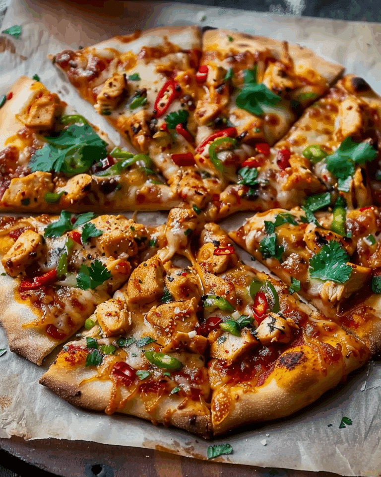 Sweet Chili Garlic Chicken Pizza