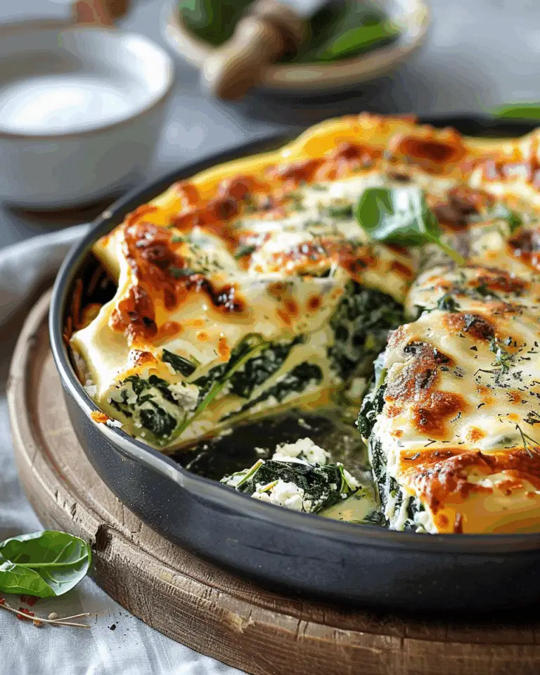 Baked Spinach Ricotta Rotolo