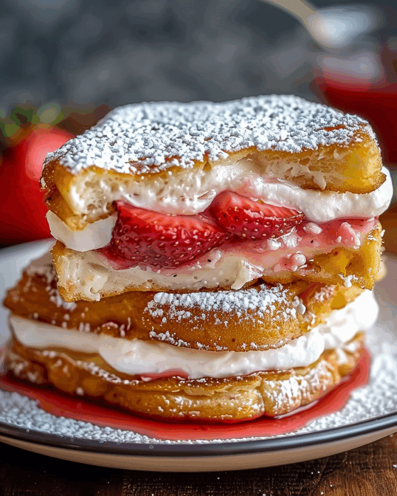 Fried Strawberry Cheesecake Sandwiches