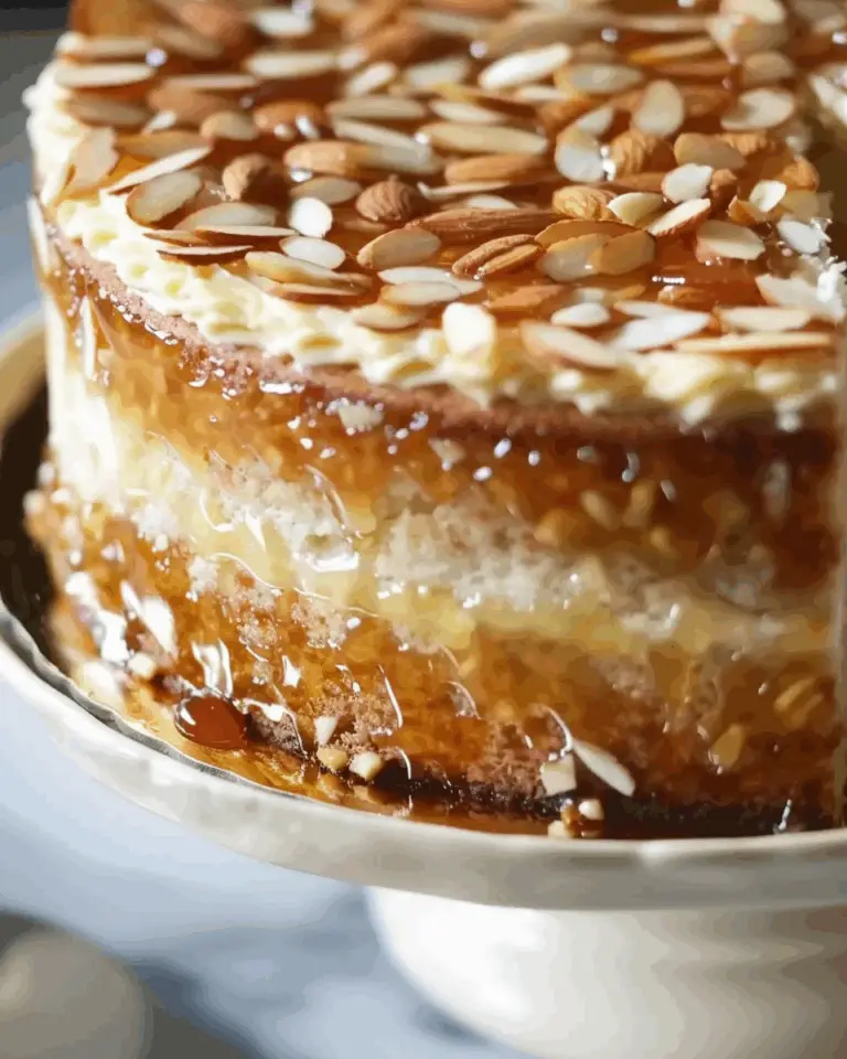 Heavenly Honey Almond Bee Sting Cake
