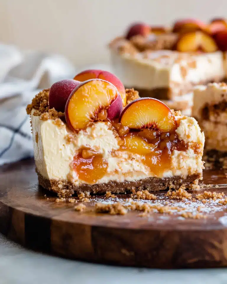 Peach Cobbler Cheesecake