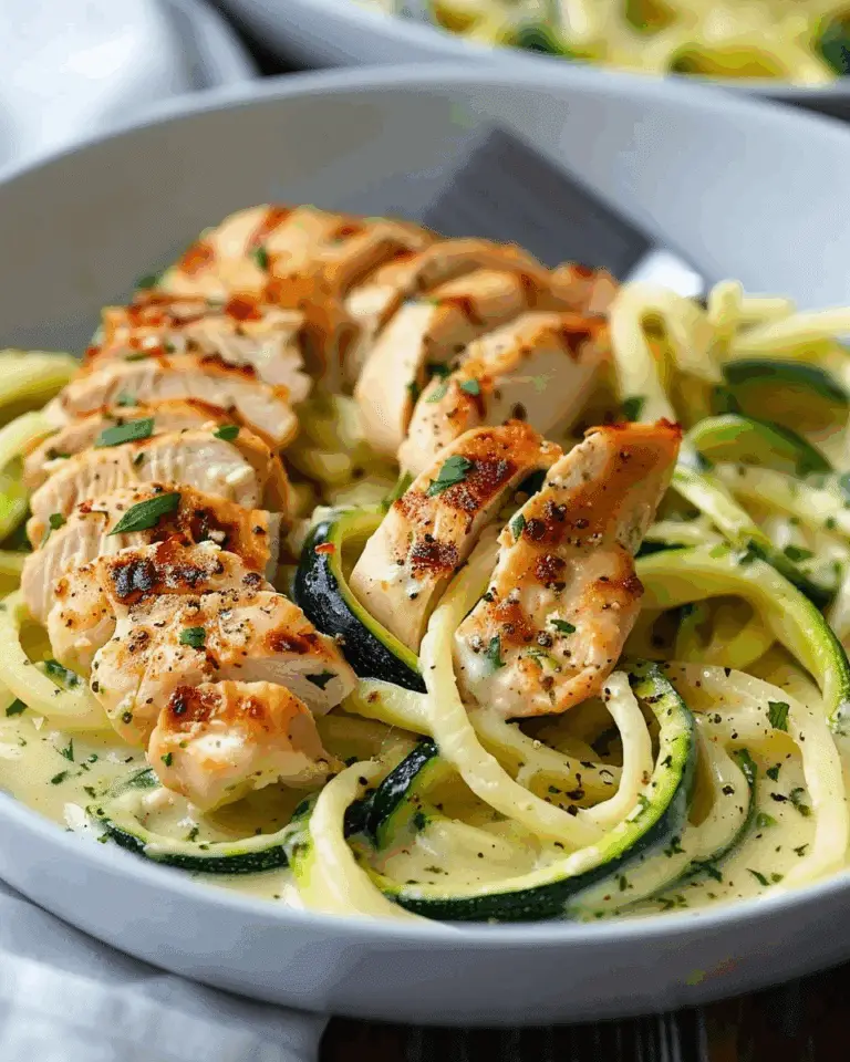 Zucchini Noodle Chicken Alfredo