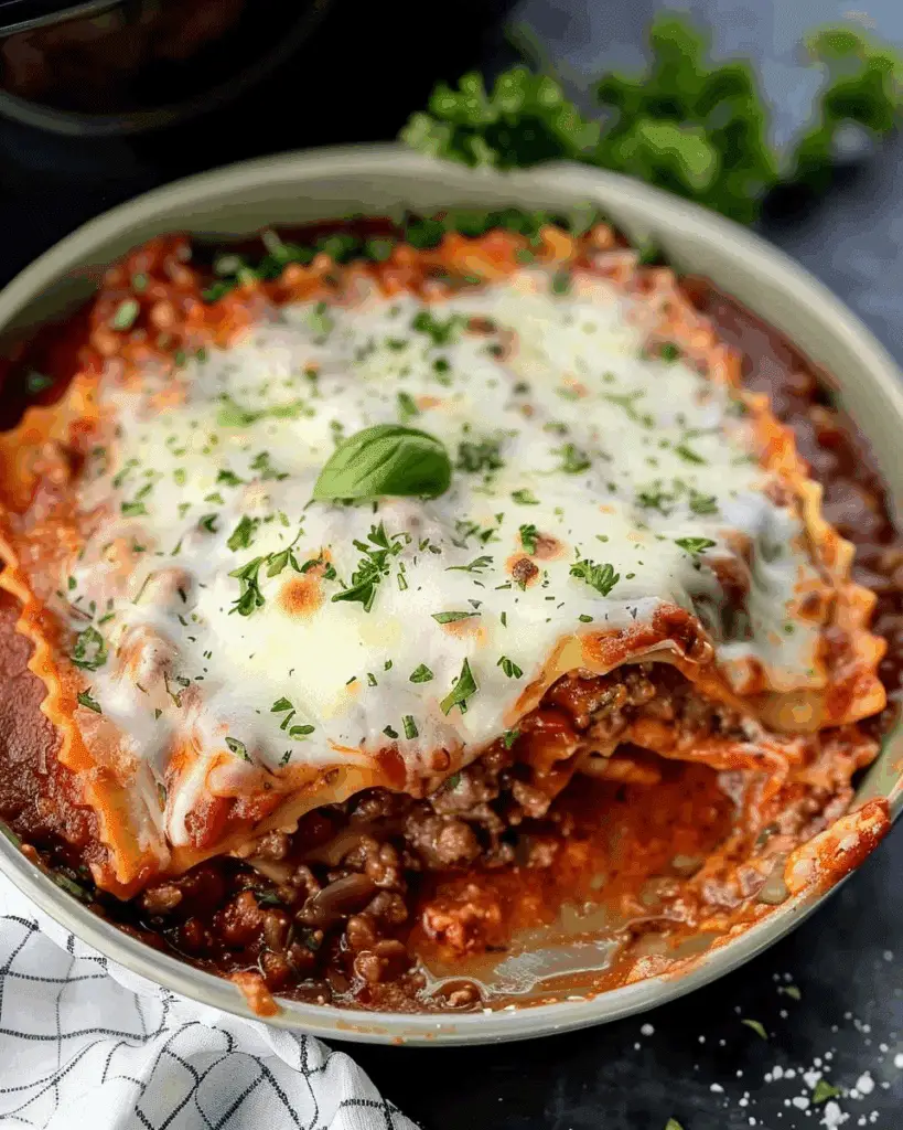 Crockpot Ravioli Lasagna