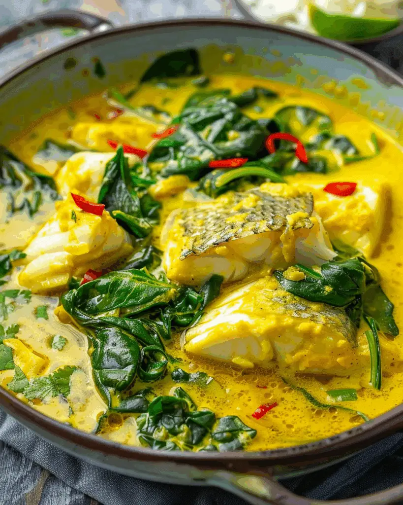 Spinach & Turmeric Fish Curry