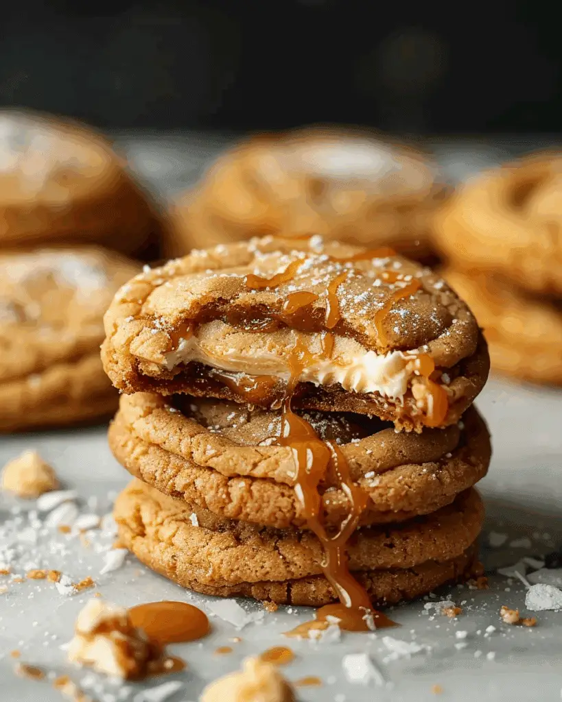 Salted Caramel Cheesecake Cookies