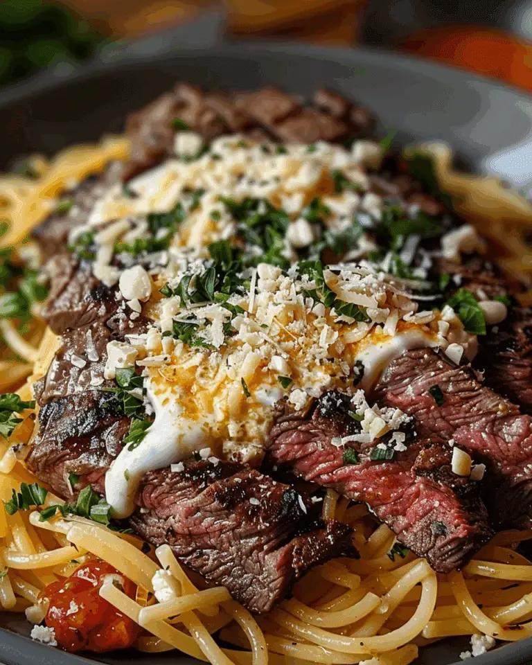 Garlic Steak Pasta