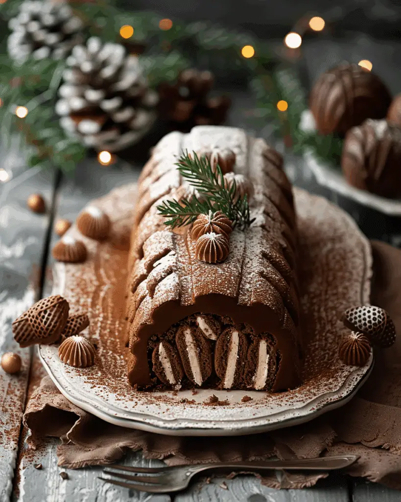 Chocolate Marquise Yule Log
