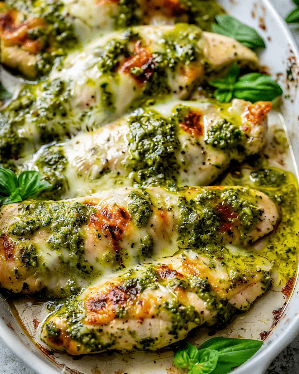 Easy Baked Pesto Chicken recepe
