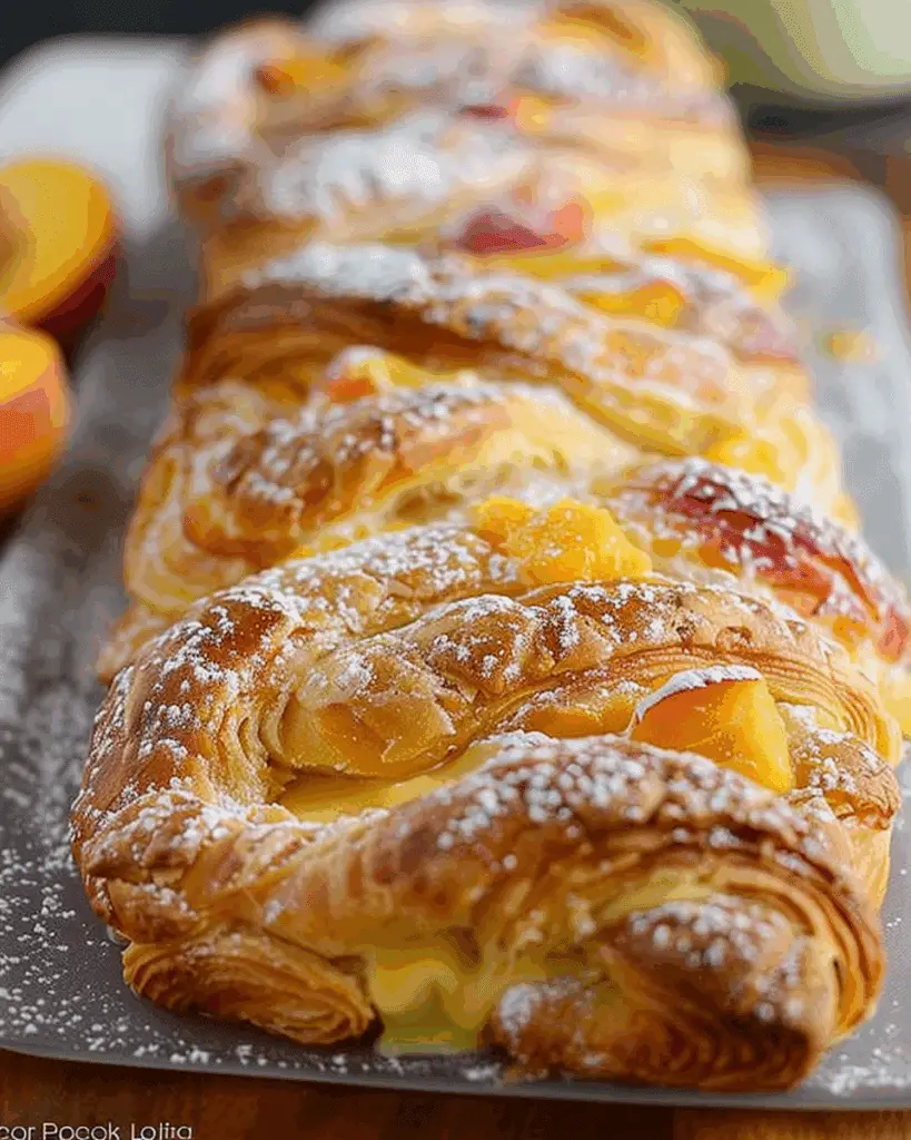 Peach Cream Cheese Braided Danish