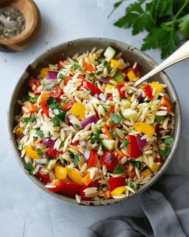 Rainbow Orzo Salad