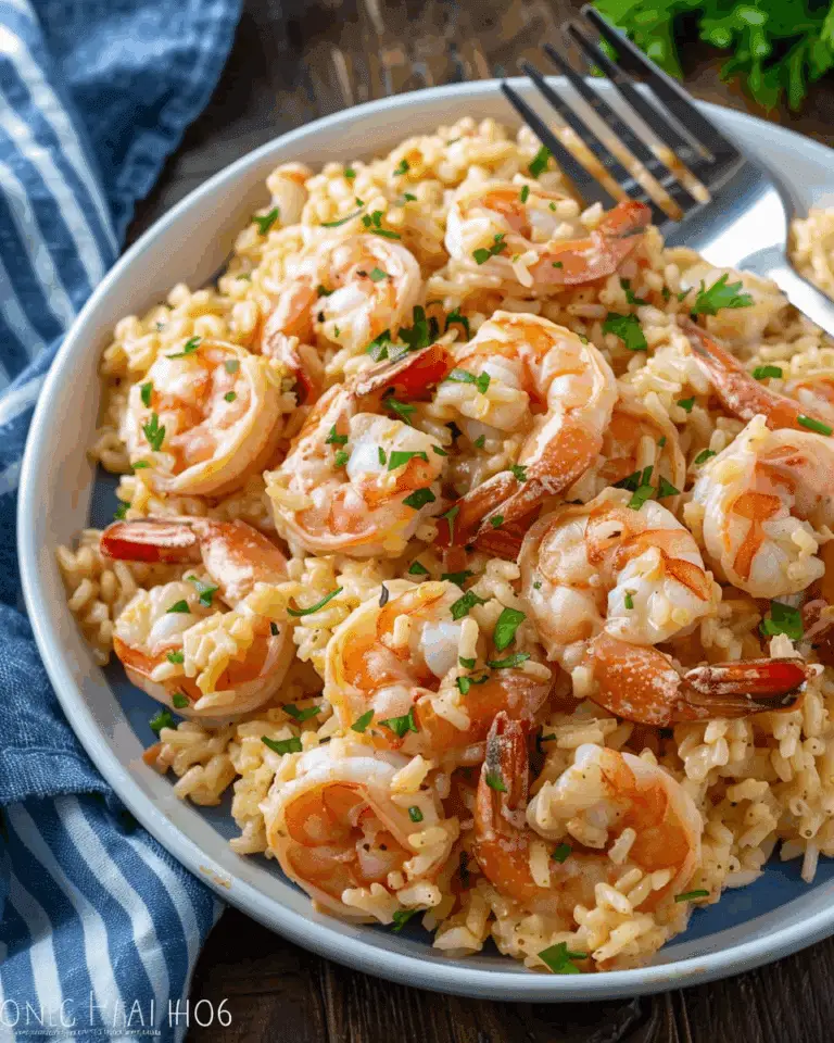 One Pan Creamy Shrimp and Rice