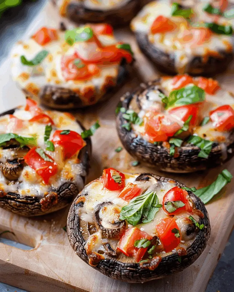 Bruschetta Stuffed Portobello Mushrooms