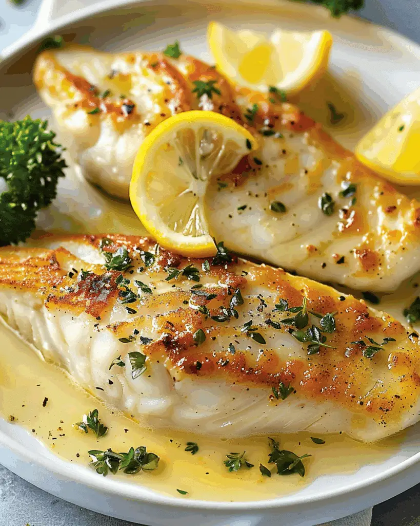 Sole Fillets with Lemon Anchovy Sauce