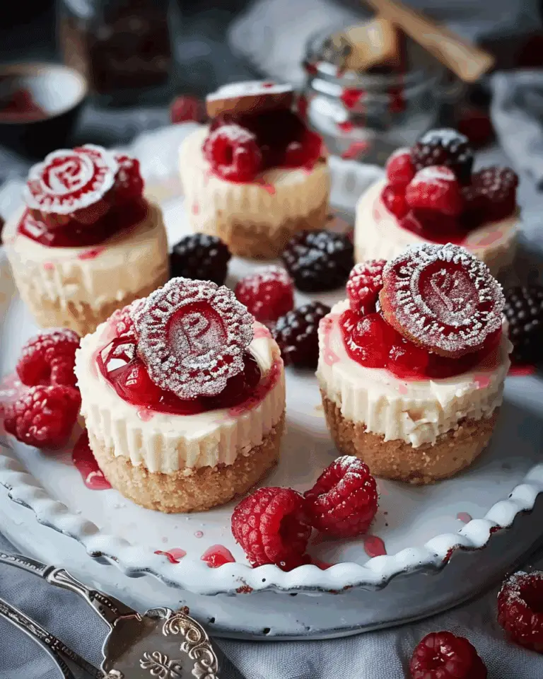Mini Jammie Dodger Cheesecakes