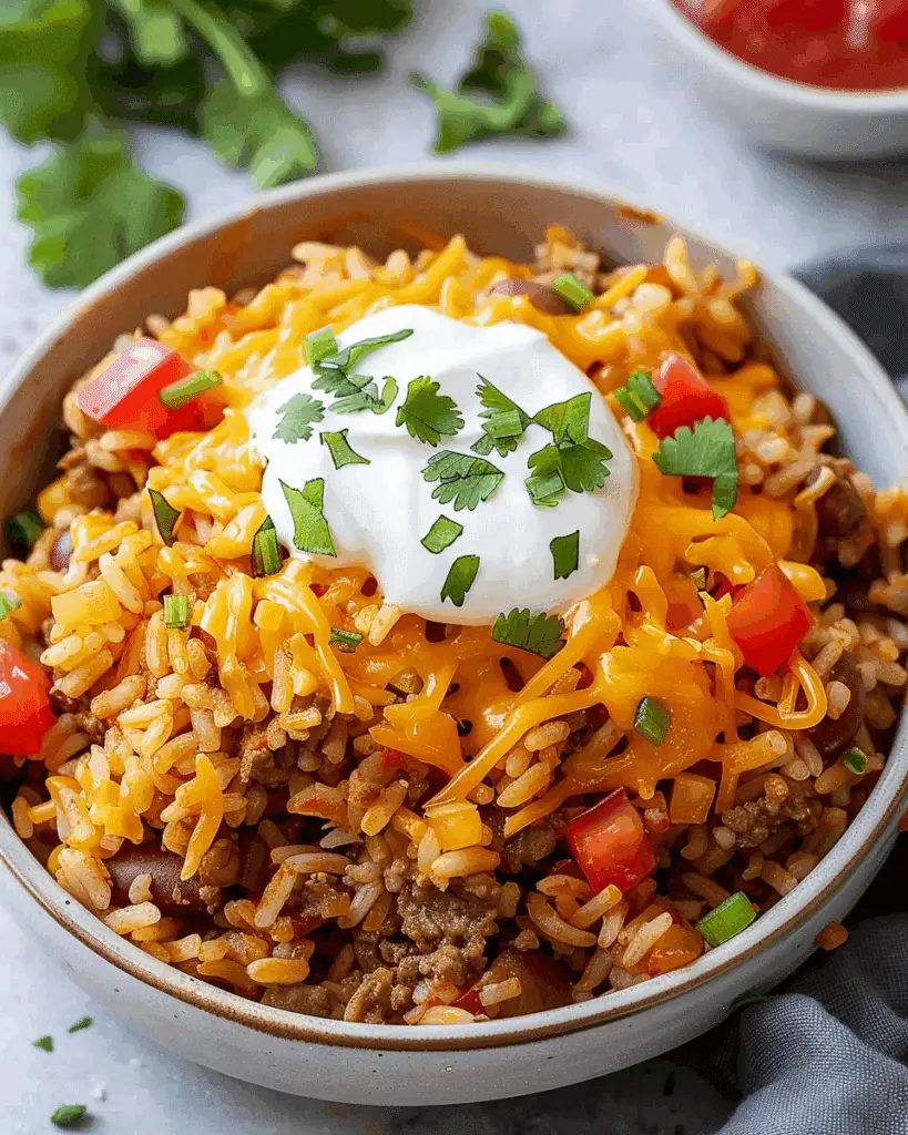 Cheesy Taco Rice