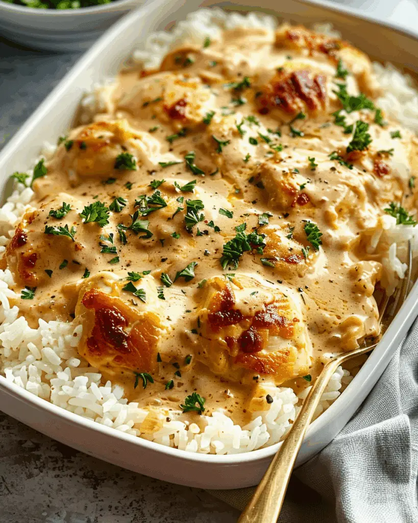 Smothered Chicken and Rice