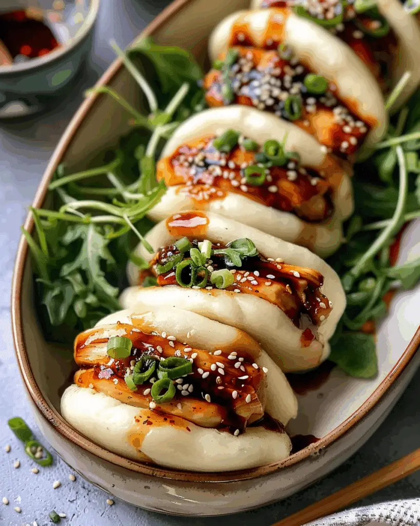 Korean Chicken Steamed Bao Buns