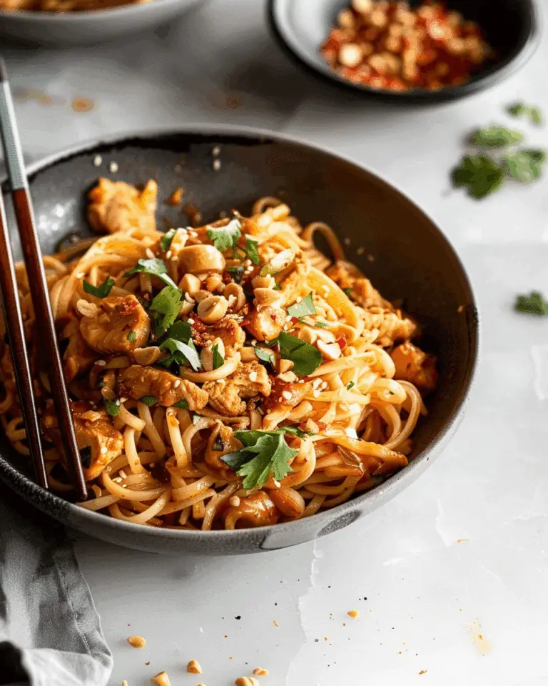 Spicy Peanut Chicken Noodles