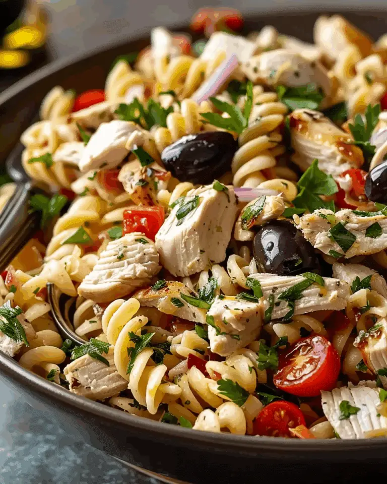 Mediterranean Chicken Pasta Salad