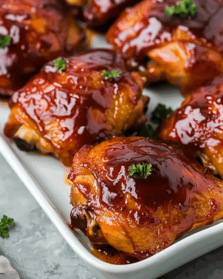Baked BBQ Chicken Thighs
