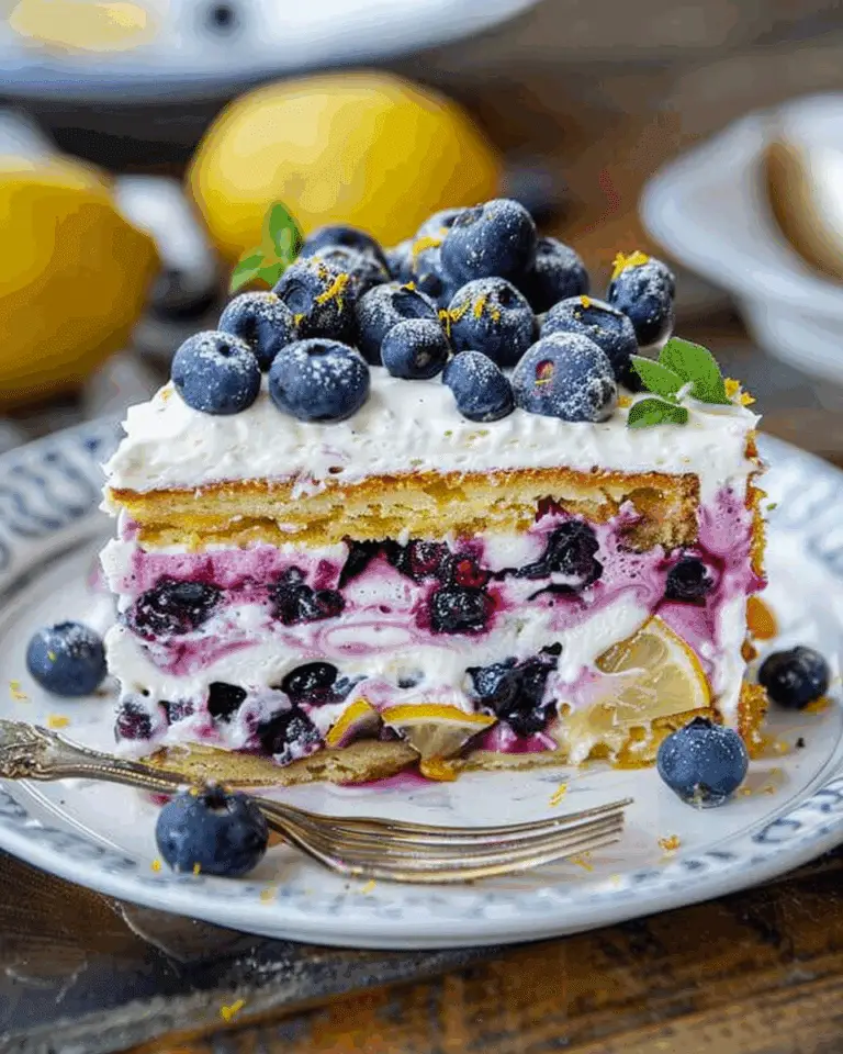 Blueberry Lemon Ice Box Cake
