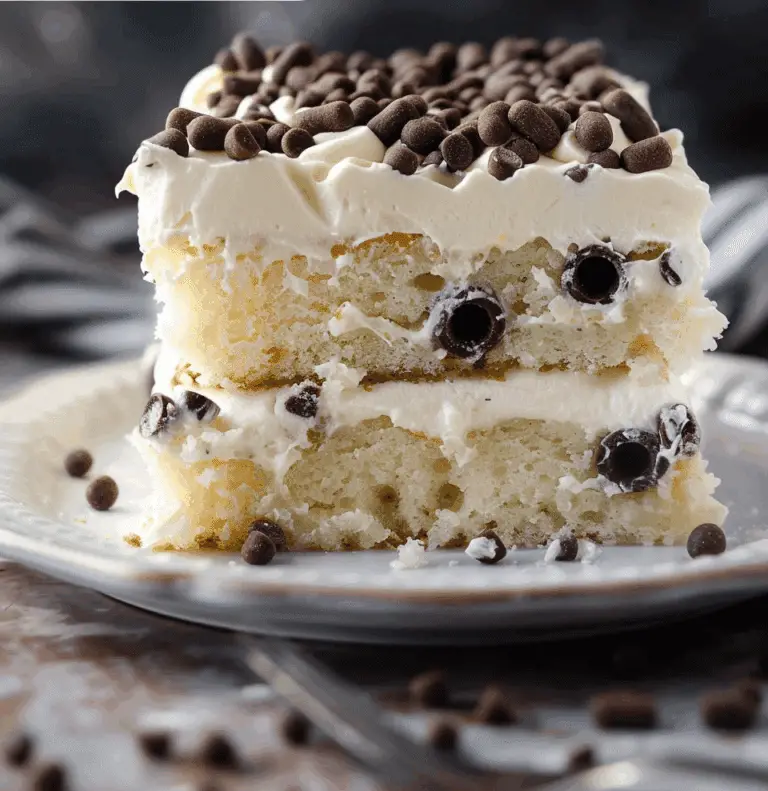 Cannoli Poke Cake