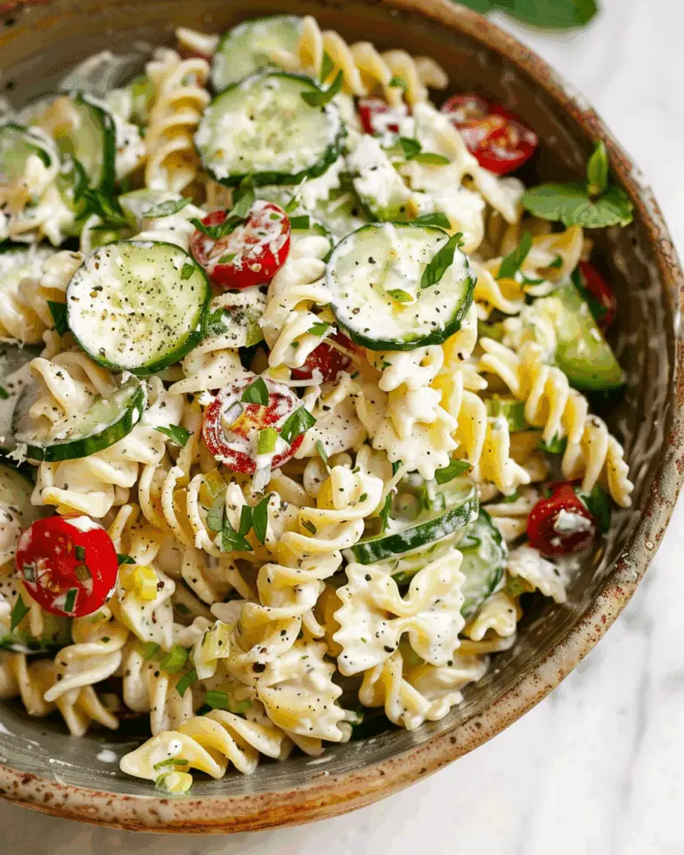 Creamy Cucumber Pasta Salad