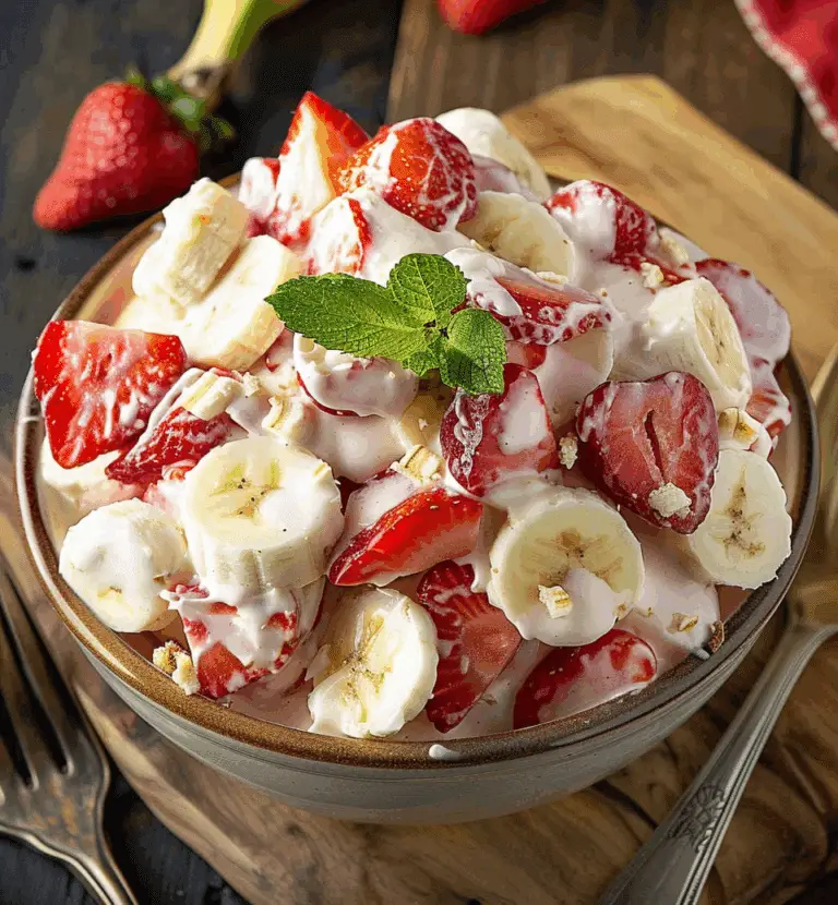 Strawberry Banana Cheesecake Salad