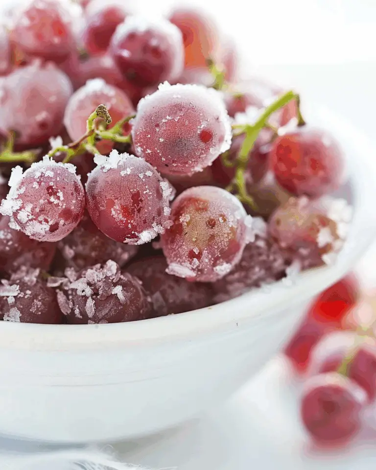 Frozen Grapes Marinated in Wine