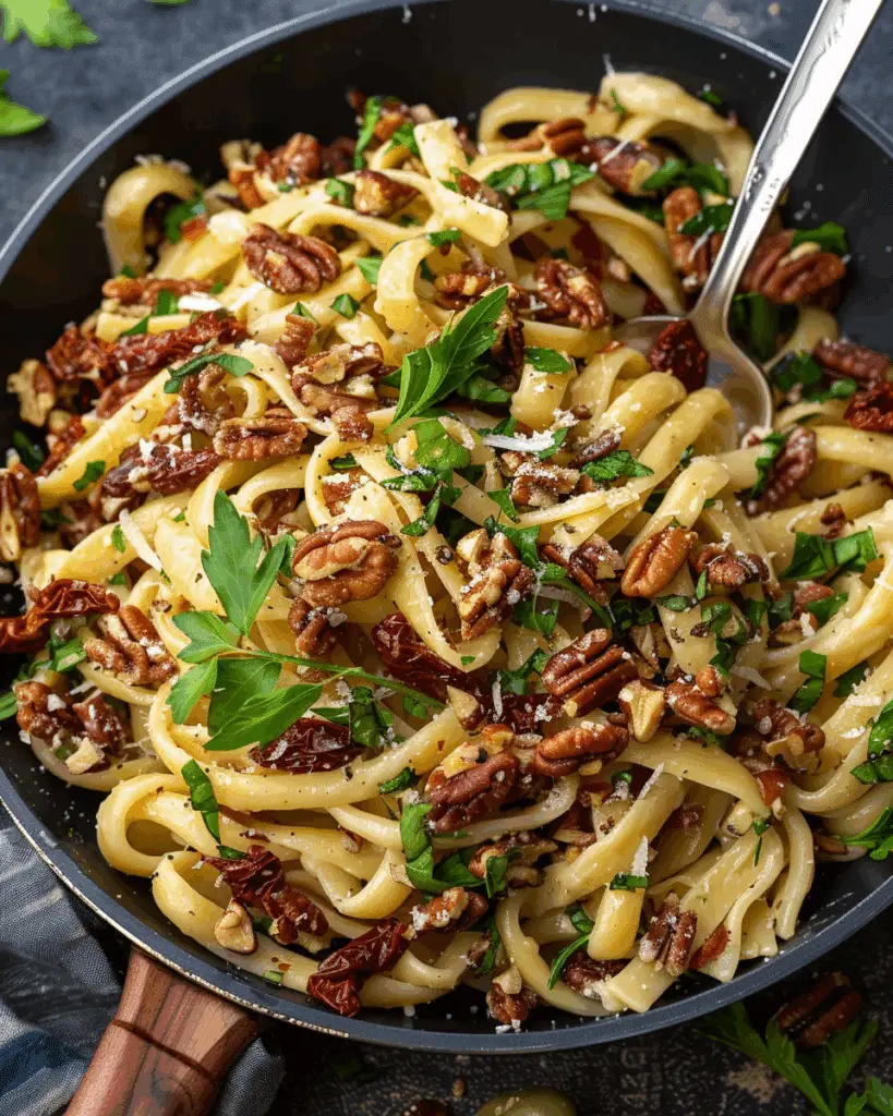 Pecan Pasta with Sun Dried Tomatoes