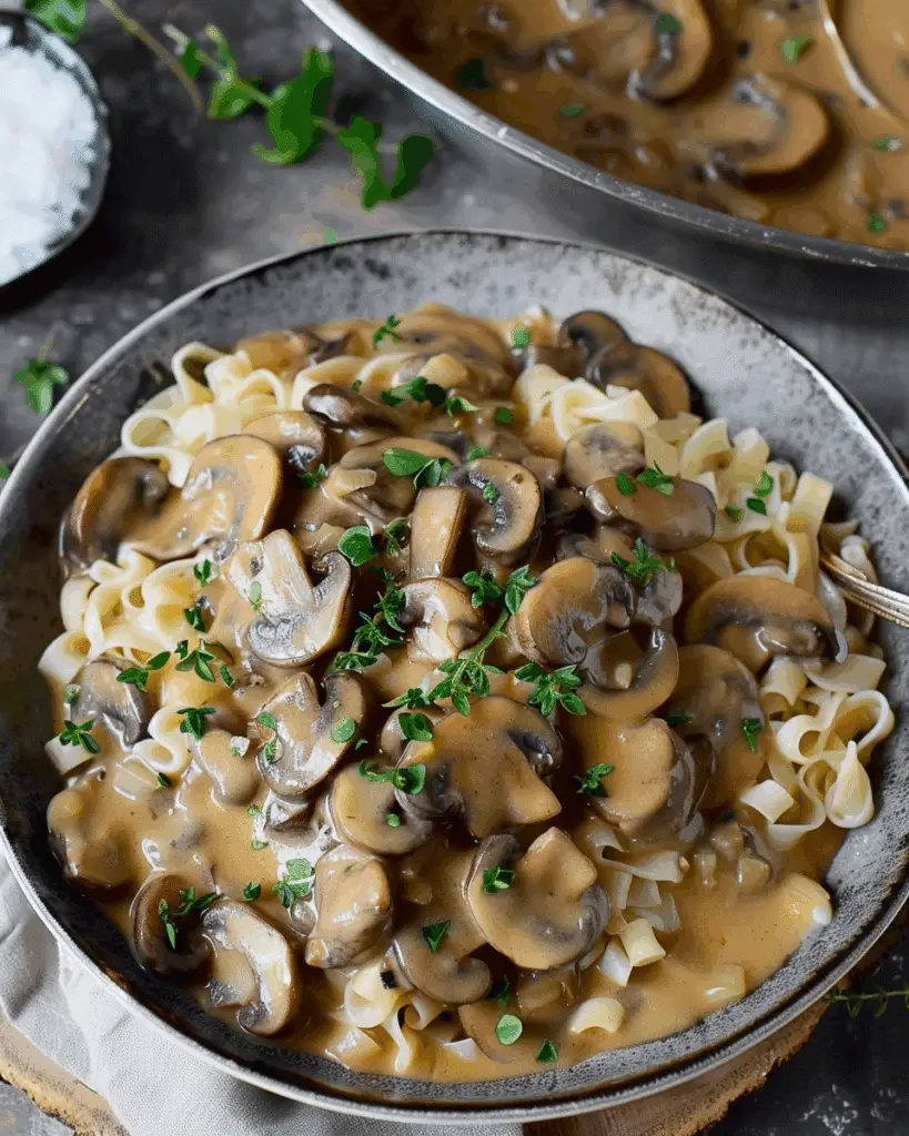 Vegan Mushroom Stroganoff