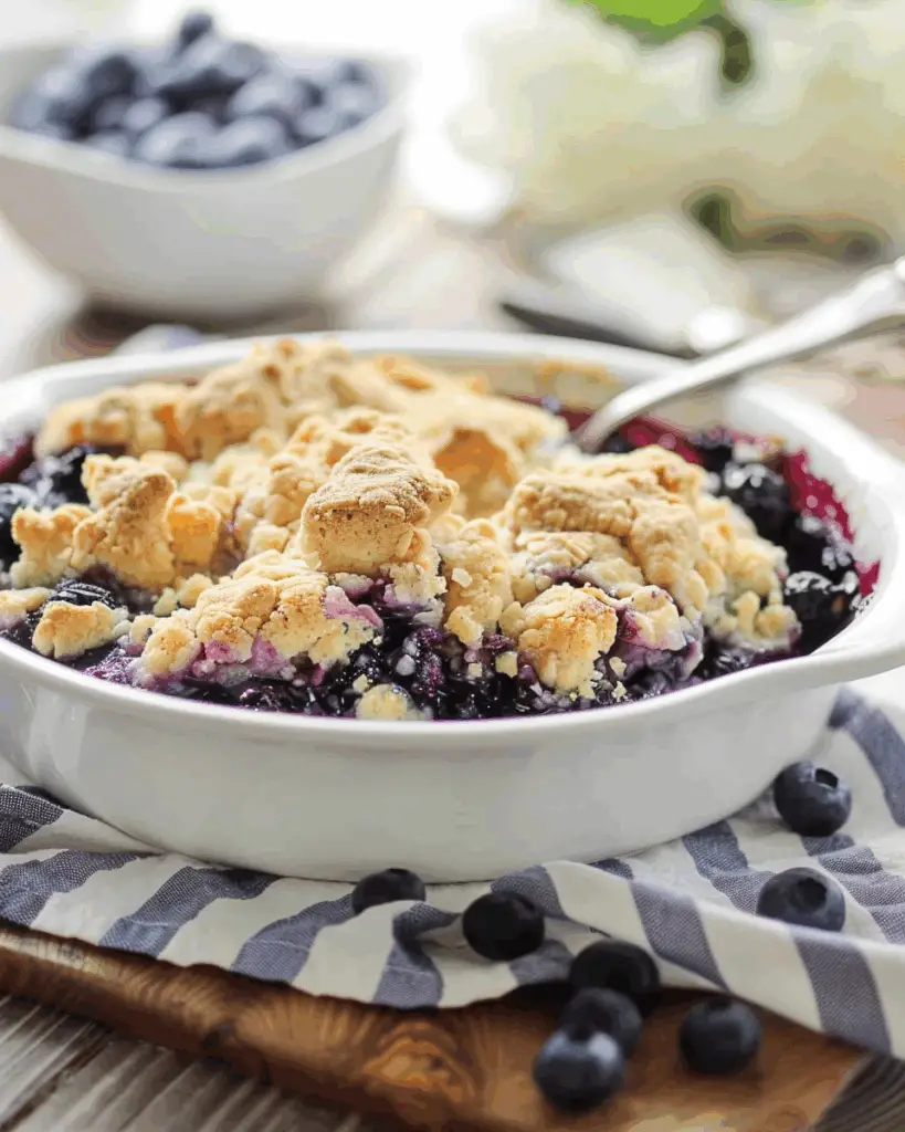 4-Ingredient Blueberry Cobbler