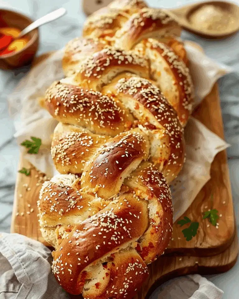 Braided Sesame Bread With Chicken