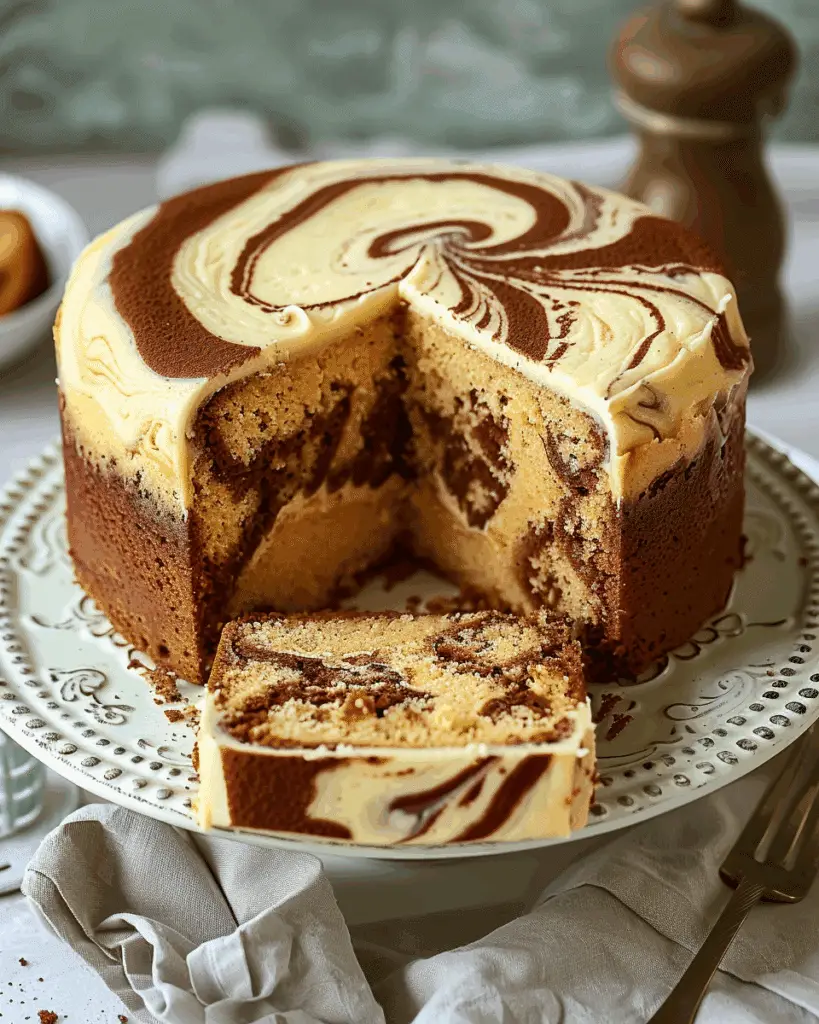 Speculoos and Vanilla Marble Cake