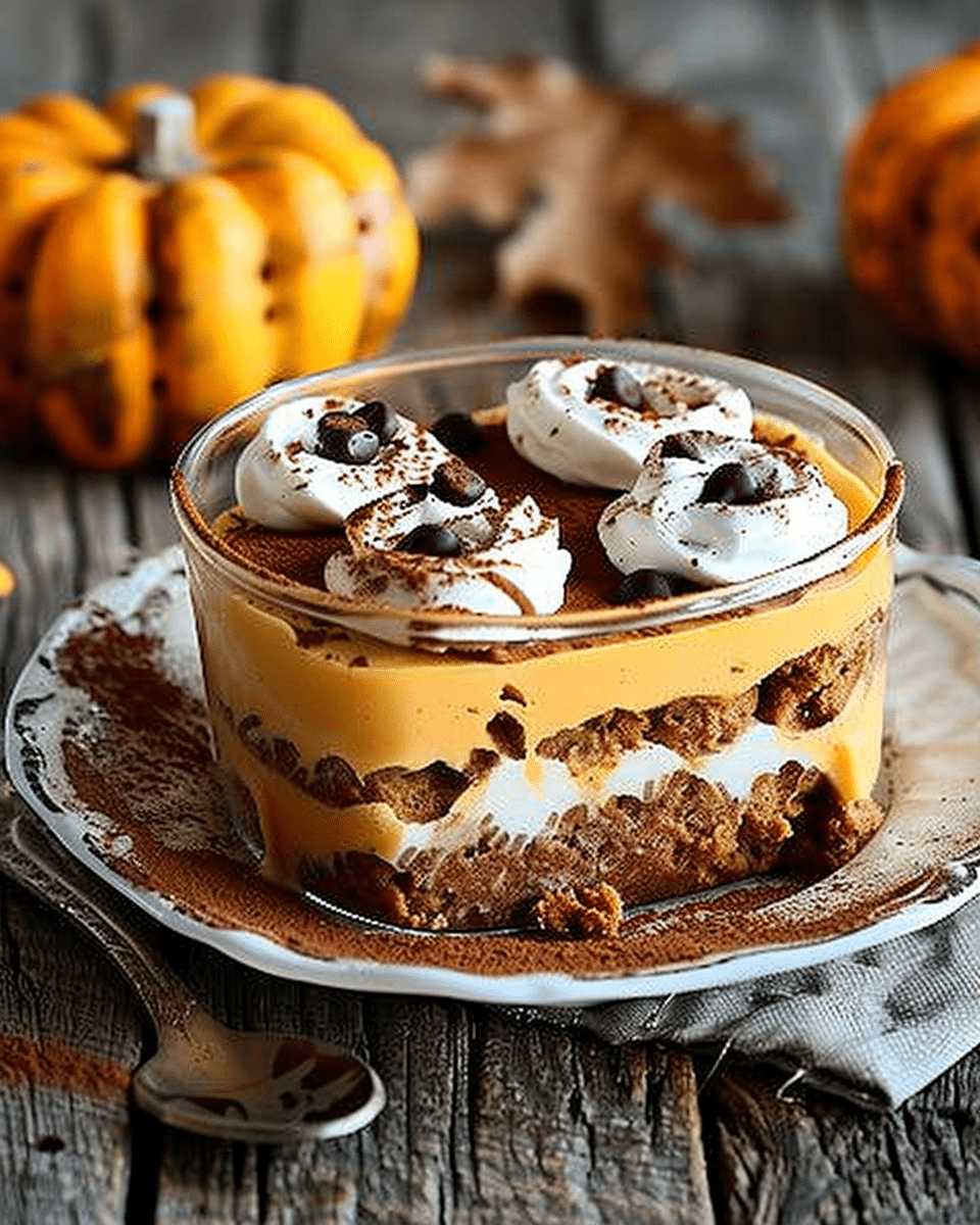 Chocolate Pumpkin Tiramisu for Halloween