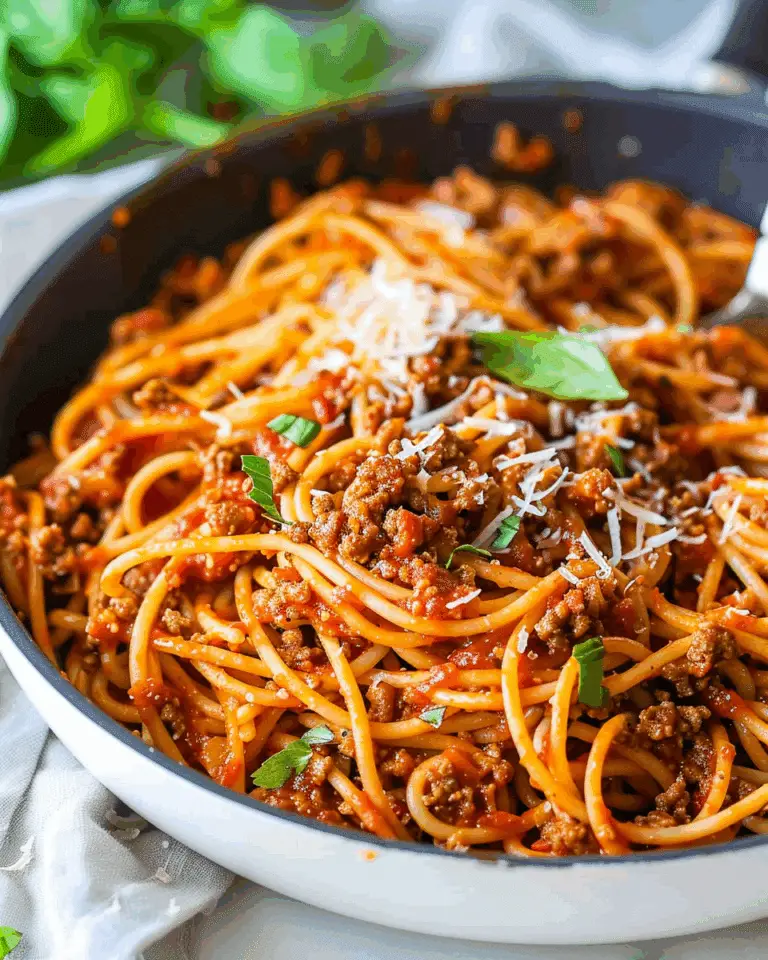 One Pot Ground Turkey Spaghetti