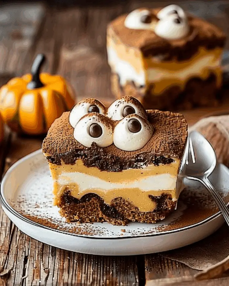 Chocolate Pumpkin Tiramisu for Halloween