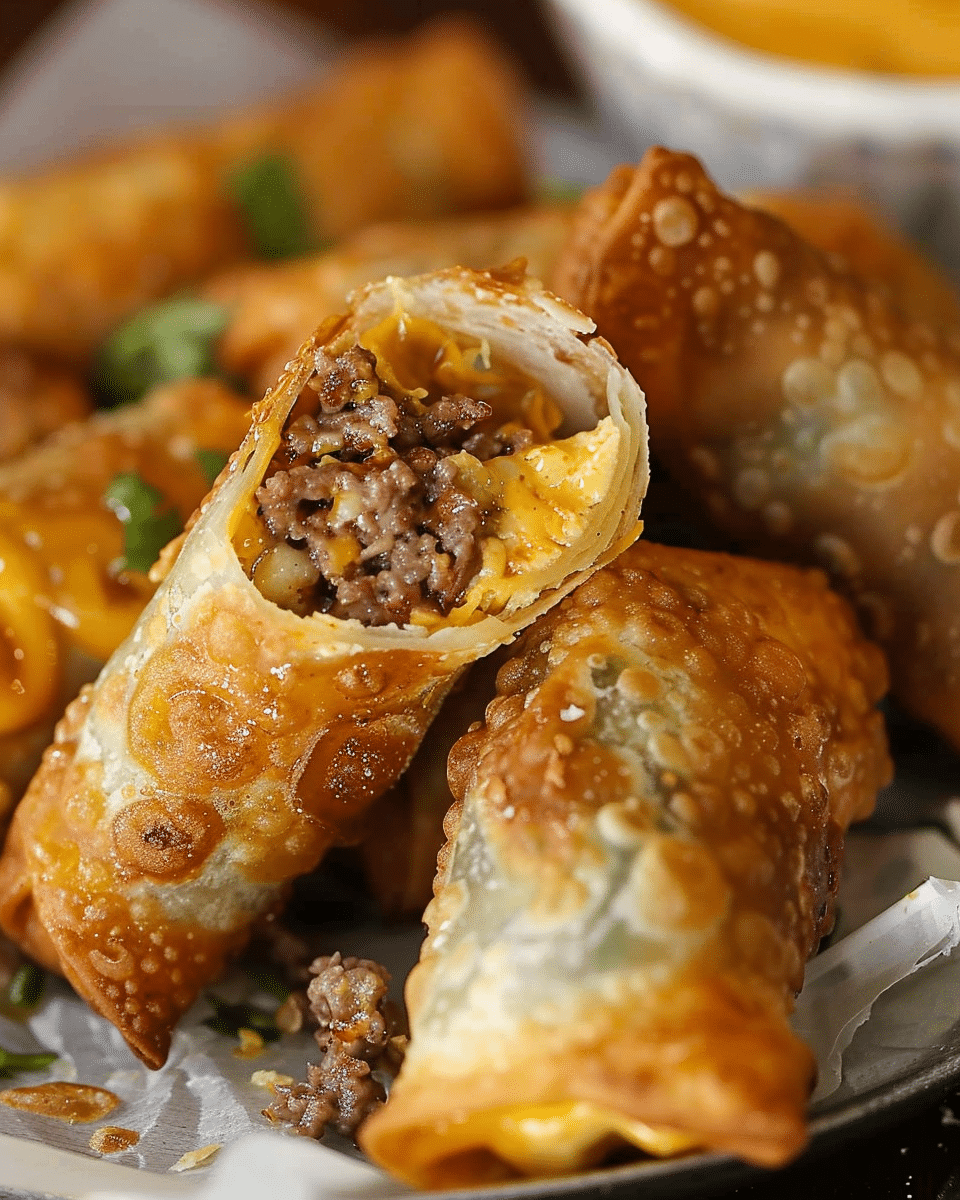 Cheeseburger Egg Rolls