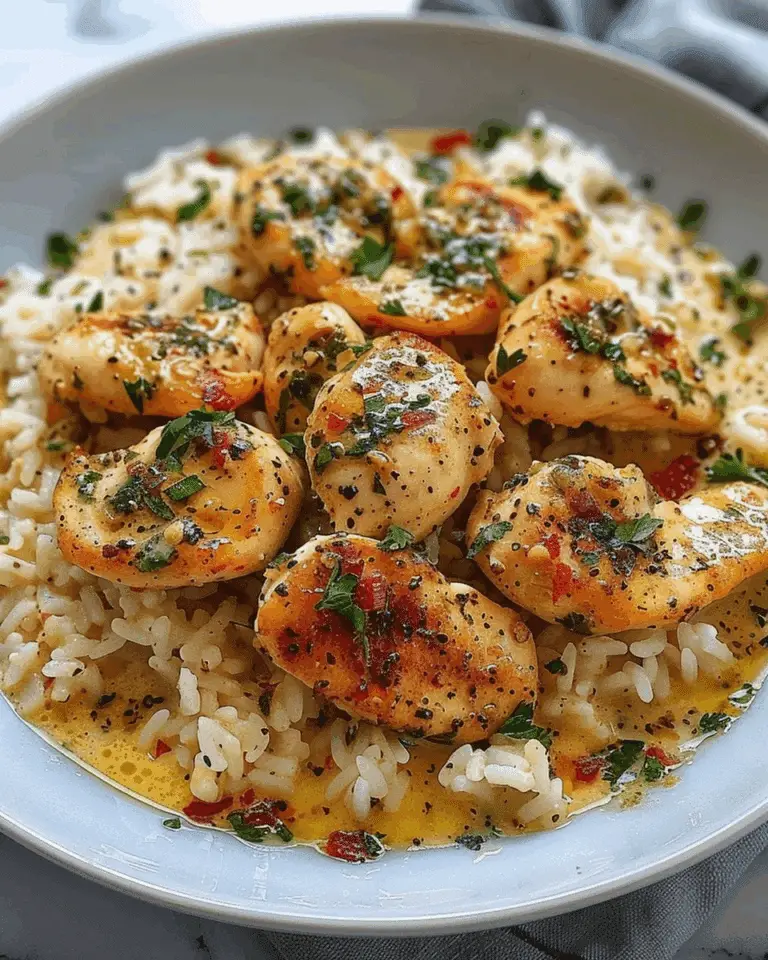 Chicken Scampi with Creamy Garlic Parmesan Rice