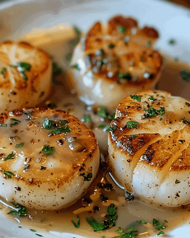 Pan Seared Scallops with Brown Butter Sauce