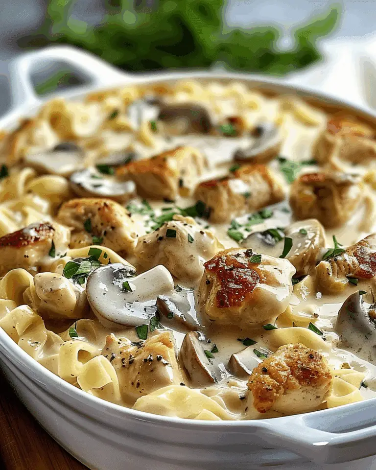 Creamy Baked Chicken Stroganoff