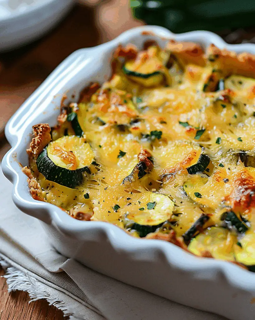 Cheesy Baked Zucchini Casserole