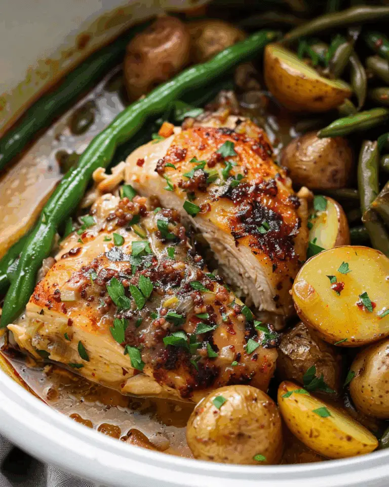 Crockpot Chicken, Potatoes, and Green Beans