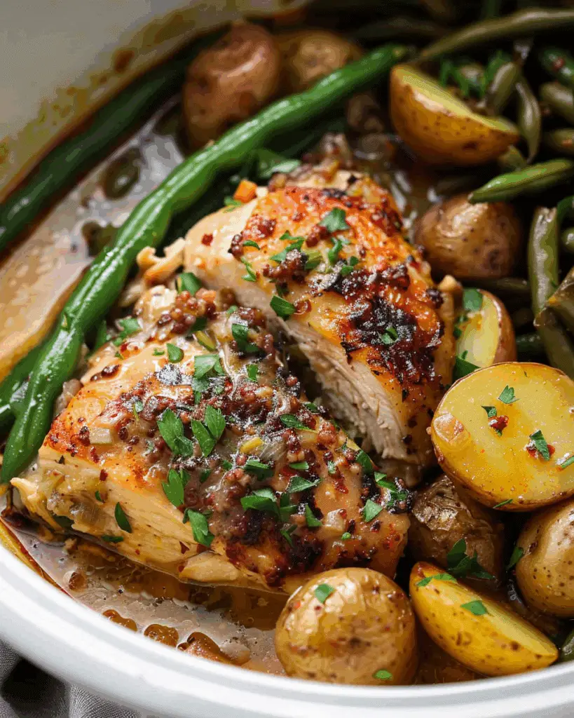 Crockpot Chicken, Potatoes, and Green Beans