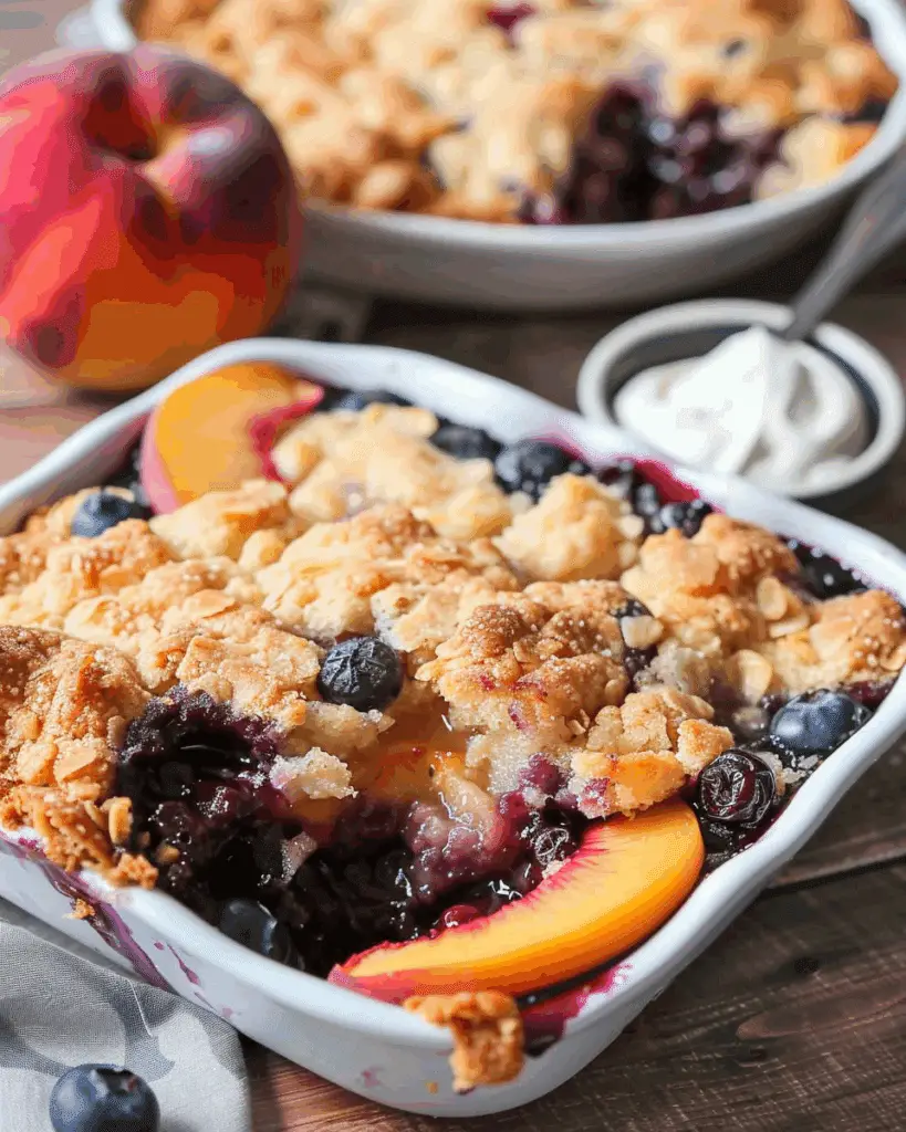 Blueberry Peach Dump Cake