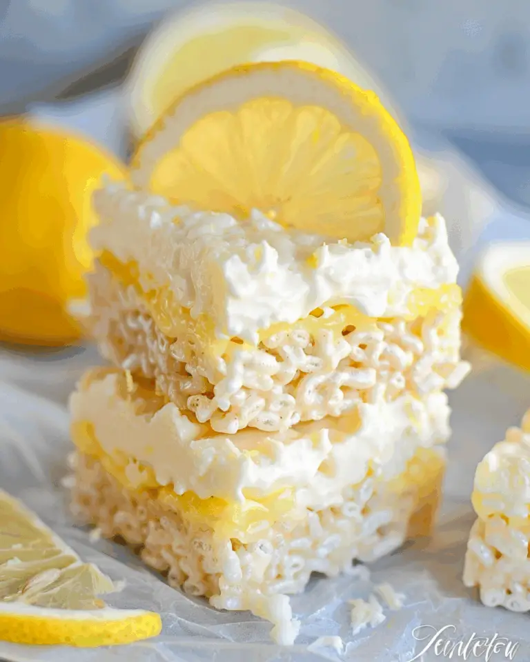 Lemon Cheesecake Rice Krispie Treats